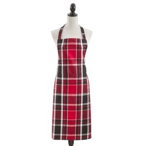 Saro Lifestyle‎ Jarret Collection Holiday Plaid Apron Red Black 24" x 36"